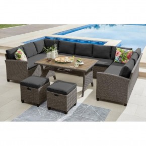 Комплект плетеной мебели AFM-370A Dark Grey в Кировграде - kirovgrad.mebel24.online | фото 1