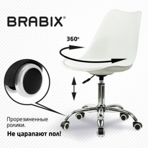 Кресло стул BRABIX "Eames MG-310 CH", хром, пластик белый, экокожа белая, 532923 в Кировграде - kirovgrad.mebel24.online | фото 7