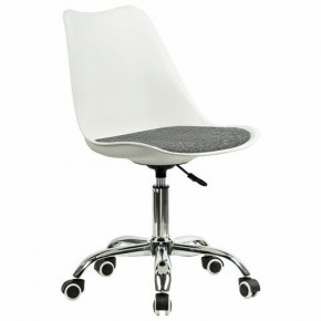 Кресло стул BRABIX "Eames MG-310 CH", хром, пластик белый, ткань серая, 532924 в Кировграде - kirovgrad.mebel24.online | фото 2