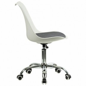 Кресло стул BRABIX "Eames MG-310 CH", хром, пластик белый, ткань серая, 532924 в Кировграде - kirovgrad.mebel24.online | фото 3