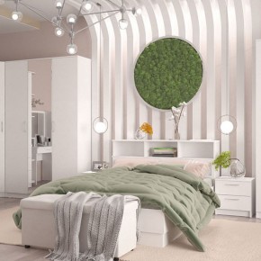 Кровать 1400 Париж с настилом (Белый тиснение) в Кировграде - kirovgrad.mebel24.online | фото 3