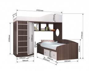 Кровать-чердак Кадет 2 с металлической лестницей в Кировграде - kirovgrad.mebel24.online | фото 2