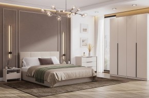 Кровать двойная №4 с основанием (Бежевый) в Кировграде - kirovgrad.mebel24.online | фото 3