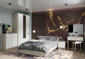 Кровать Гармония КР-602 1400 Дуб крафт серый/Дуб крафт белый в Кировграде - kirovgrad.mebel24.online | фото 2