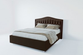Кровать Калининград с ПМ 800 (экокожа коричневая) в Кировграде - kirovgrad.mebel24.online | фото 2