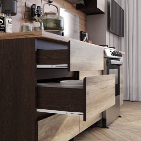 Кухня Энигма 1.6 м (венге/дуб каньон) в Кировграде - kirovgrad.mebel24.online | фото 2