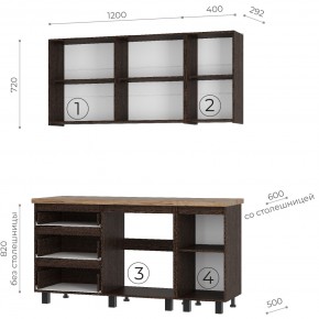 Кухня Энигма 1.6 м (венге/дуб каньон) в Кировграде - kirovgrad.mebel24.online | фото 4