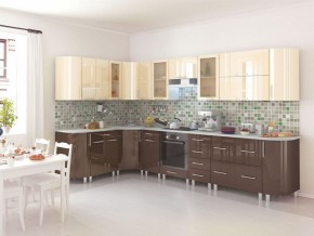 Кухня Танго модульная шоколад-ваниль в Кировграде - kirovgrad.mebel24.online | фото 1