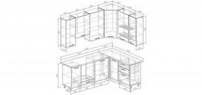 Кухонный гарнитур Белый Глянец 2200*1600 h950 (Стол. 26мм) в Кировграде - kirovgrad.mebel24.online | фото 2