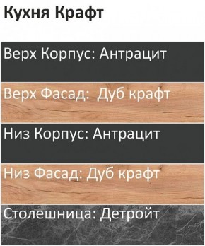 Кухонный гарнитур Крафт 2200 (Стол. 38мм) в Кировграде - kirovgrad.mebel24.online | фото 3