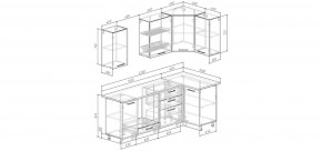 Кухонный гарнитур Меренга 2200*1000 (Стол. 38мм) в Кировграде - kirovgrad.mebel24.online | фото 2