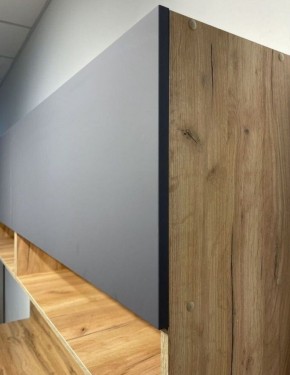 Кухонный гарнитур «Монако» 2.0 м Серия 2 МДФ с фрезеровкой (Дуб Золотой/Графит) в Кировграде - kirovgrad.mebel24.online | фото 6