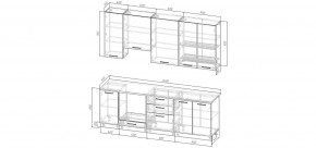 Кухонный гарнитур Санторини 2400 h950 (Стол. 38мм) в Кировграде - kirovgrad.mebel24.online | фото 2