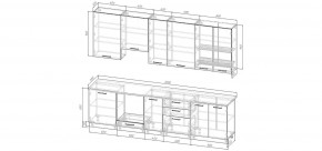 Кухонный гарнитур Санторини 3000 h950 (Стол. 26мм) в Кировграде - kirovgrad.mebel24.online | фото 2