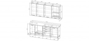 Кухонный гарнитур Умбра 2200 h950 (Стол. 26мм) в Кировграде - kirovgrad.mebel24.online | фото 2