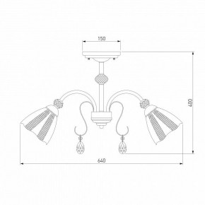 Люстра на штанге Eurosvet Floranse 30155/5 античная бронза в Кировграде - kirovgrad.mebel24.online | фото 3