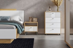 МИЛАН Спальня (Дуб Золотой/Белый Матовый) в Кировграде - kirovgrad.mebel24.online | фото 8