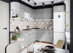 Модульная кухня Марбл мрамор лайт в Кировграде - kirovgrad.mebel24.online | фото 1