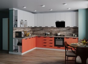 Модульная кухня Осло карбон фарфор/карбон манго в Кировграде - kirovgrad.mebel24.online | фото 1
