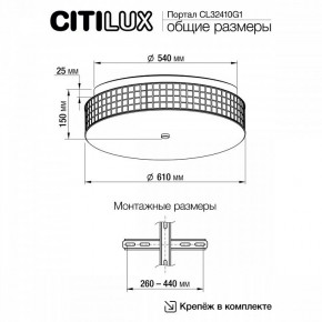 Накладной светильник Citilux Портал CL32410G1 в Кировграде - kirovgrad.mebel24.online | фото 11