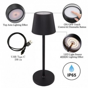 Настольная лампа декоративная Arte Lamp Fuyue A1616LT-1BK в Кировграде - kirovgrad.mebel24.online | фото 3