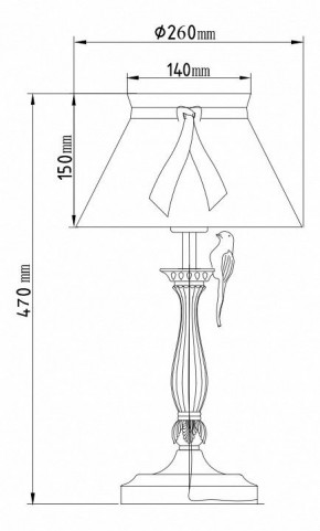 Настольная лампа декоративная Maytoni Bird ARM013-11-W в Кировграде - kirovgrad.mebel24.online | фото 5