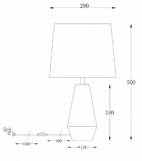 Настольная лампа декоративная Maytoni Calvin Table Z181-TL-01-B в Кировграде - kirovgrad.mebel24.online | фото 2