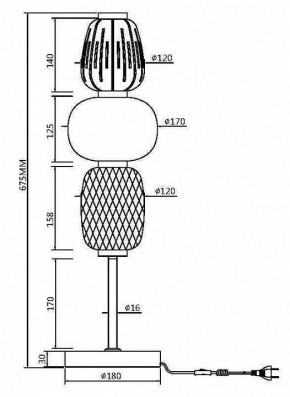 Настольная лампа декоративная Maytoni Pattern MOD267TL-L28CH3K в Кировграде - kirovgrad.mebel24.online | фото 4