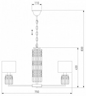Подвесная люстра Eurosvet Zaffiro 10099/8 хром/прозрачный хрусталь Strotskis (новый абажур) в Кировграде - kirovgrad.mebel24.online | фото 5