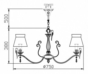 Подвесная люстра Maytoni Bird ARM013-08-W в Кировграде - kirovgrad.mebel24.online | фото 5