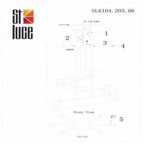 Подвесная люстра ST-Luce Montecelio SL6104.203.06 в Кировграде - kirovgrad.mebel24.online | фото 4