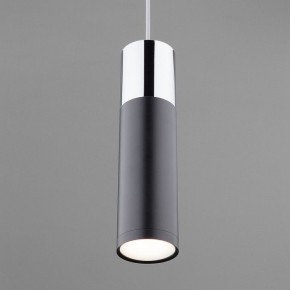 Подвесной светильник Eurosvet Double Topper 50135/1 LED хром/черный в Кировграде - kirovgrad.mebel24.online | фото 2