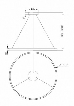 Подвесной светильник Maytoni Rim MOD058PL-L54W4K в Кировграде - kirovgrad.mebel24.online | фото 4