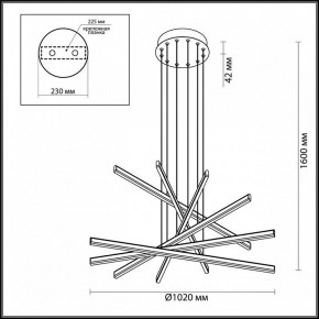 Подвесной светильник Odeon Light Rudy 3890/96L в Кировграде - kirovgrad.mebel24.online | фото 6