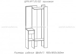 КРИТ-1 Прихожая (Делано светлый) в Кировграде - kirovgrad.mebel24.online | фото 2