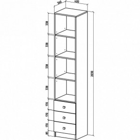 Шкаф для белья Бостон-3 в Кировграде - kirovgrad.mebel24.online | фото 3