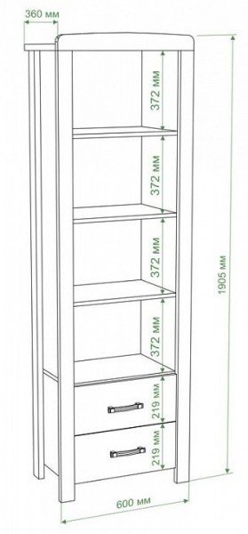 Шкаф книжный Бартоло ВТД-СФ в Кировграде - kirovgrad.mebel24.online | фото 2