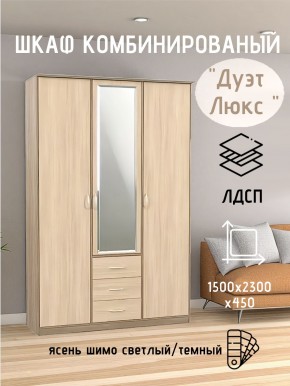 Шкаф комбинированный Дуэт Люкс с зеркалом в Кировграде - kirovgrad.mebel24.online | фото 5