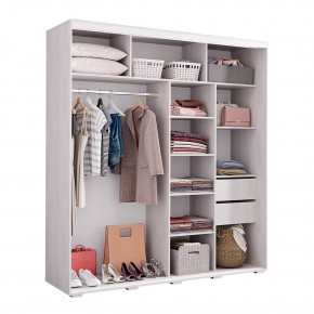 Шкаф-купе Крафт-6 1.6 м ШКК-06 (ясень белый) в Кировграде - kirovgrad.mebel24.online | фото 2