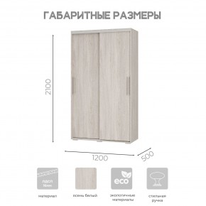 Шкаф-купе ШКК-11 (ясень белый) в Кировграде - kirovgrad.mebel24.online | фото 7
