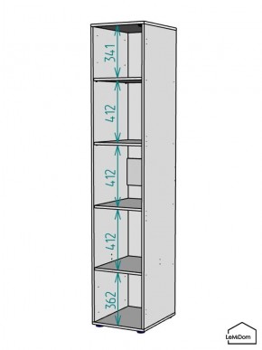 Шкаф Linnea MHR-1-2 2050х400х510 (Белый-М 11.1.1) в Кировграде - kirovgrad.mebel24.online | фото 3
