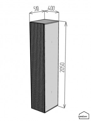 Шкаф Linnea MHR-1-4 2050х400х510 (Графит-М 11.1.25) в Кировграде - kirovgrad.mebel24.online | фото 2