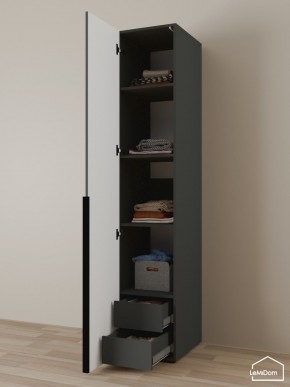 Шкаф Linnea MHR-1-4 2050х400х510 (Графит-М 11.1.25) в Кировграде - kirovgrad.mebel24.online | фото 6