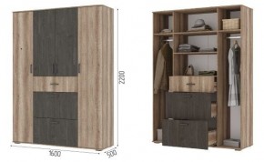 Шкаф Нельсон ШК03 Дуб каньон/железный камень в Кировграде - kirovgrad.mebel24.online | фото 2