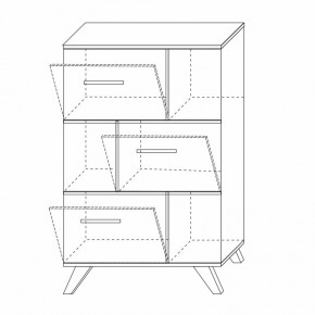 Шкаф низкий с нишами Вега Скандинавия в Кировграде - kirovgrad.mebel24.online | фото 3