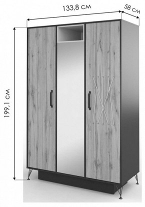 Шкаф платяной Нобира в Кировграде - kirovgrad.mebel24.online | фото 3