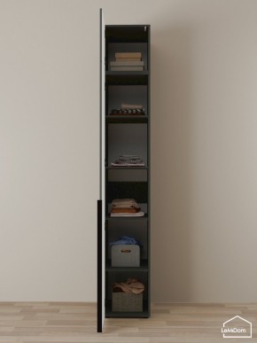 Шкаф с антресолью Linnea MHR-1A-2 2450х400х510 (Графит-М 11.1.25) в Кировграде - kirovgrad.mebel24.online | фото 4