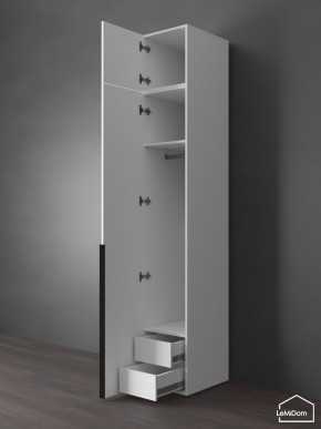 Шкаф с антресолью Linnea MHR-1A-3 2450х400х510 (Белый-М 11.1.1) в Кировграде - kirovgrad.mebel24.online | фото 6