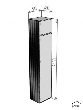 Шкаф с антресолью Linnea MHR-1A-3 2450х400х510 (ДВ-М 11.1.25) в Кировграде - kirovgrad.mebel24.online | фото 2