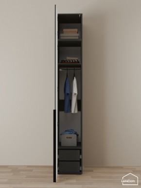 Шкаф с антресолью Linnea MHR-1A-3 2450х400х510 (Графит-М 11.1.25) в Кировграде - kirovgrad.mebel24.online | фото 6
